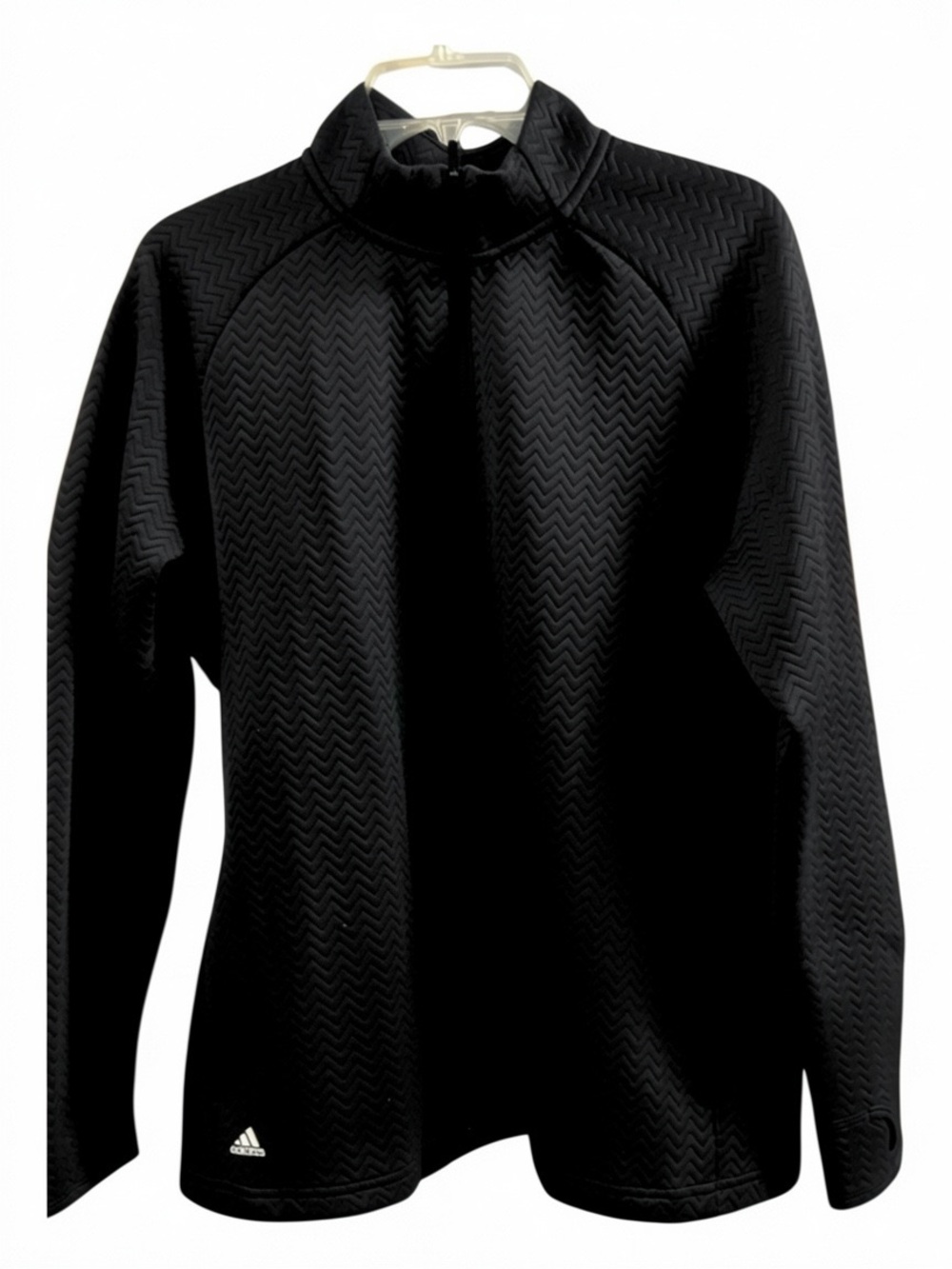 Adidas Black High Collar Performance Pull Over Jacket